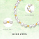 Saturday Fortune Yellow 18K Gold Pearl Bracelet Birthday Gift for Women X0713025 16+3cm