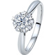 Saturday Fu Proposal Diamond Ring 18K Gold Ring Carat Effect Total 39 Points 30 Points I-J/SI Main Diamond Gift No. 15