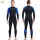 Xianxi 2024 new model motorboat quick-drying wetsuit men's one-piece swimsuit ice sunscreen quick-drying long-sleeved motorboat black blue sleeves 3XL 3XL