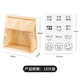 Baiji kraft paper portable bread packaging bag toast packaging bag rolled edge sealing bread bag comes with stickers 10 pieces