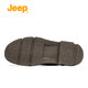 Jeep men's shoes Martin boots men's summer new British style soft sole non-slip leather shoes trendy low-top business casual shoes Khaki [standard sports shoe size] 41