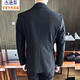 Jason's Double Breasted Suit Men's Three Piece Slim Groom Wedding Dress Complete Business Casual Suit Jacket Medium Gray (Single Suit) 4XL (Suitable for 155-170 Jin Jin equals 0.5 kg)