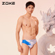 洲克（zoke）遇水则发系列泳裤男防尴尬专业游泳竞技游泳裤 米白兰花 S