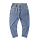 Jeans de nueve puntos de pierna ancha de talla ancha de planta grande más grasa para hombres Pantalones de papá grasos de moda de primavera y otoño