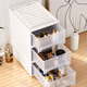 Straw Bear drawer-type storage box can be stacked for wardrobe storage, layered storage box, home clothes storage box, underwear storage box, depth 53, width 30, height 25cm, transparent white, affordable single package