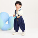 Minibala minibala soft denim boys and girls jeans 2024 baby fashion overalls bloomers