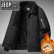 JEEP SPIRIT Jeep Spirit winter lamb velvet cold-proof jacket pilot jacket cotton coat men's coat cotton coat plus velvet thickening 2025 camel 3XL weight 165-180Jin Jin equals 0.5 kg