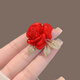 Mr. Ouyang's national style fashionable red rose brooch for women, exquisite retro corsage, temperament, flower coat brooch accessories, rose brooch A26-205