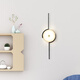 
Nordic simple light luxury wall lamp modern personalized iron aisle balcony corridor glass cover bedroom bedside lamp 6623 gold-60*10cm-E27
