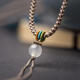 Minamiuri finely knitted pendant lanyard tied with Buddhist amulet jade pendant lanyard simple play string rope fine pendant rope necklace rope adjustable pineapple rope pendant rope - black