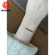 Fat Donglai's same style 18k gold thin bracelet with aperture, plain ring, shiny surface, titanium steel, non-fading, gold-plated texture, gold 60mm (width 2mm)