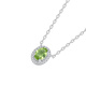 Muye natural colored gem 925 silver natural colored gemstone peridot necklace peridot necklace original design peridot necklace