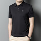 AJGNEAMAIN意大利轻奢高档男装夏季短袖POLO衫无痕商务休闲半袖纯色男士上衣 9859黑色【无痕免烫抗皱】 XL 180/52【建议130-150斤】