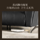 Gujia Home Italiano 0 El sofá de paredes puede ingresar al asiento grande de la sala de estar Deep y High-Leg Living Leather 6223b [Experto] [Puede ingresar a la barrida] Negro de tres personas, electricidad derecha derecha