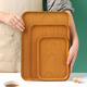 Baijie rectangular tray Japanese tea tray home living room water cup tea cup tray fruit tray imitation wood grain tray medium size