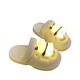 Matte luminous slippers for women summer bear cave shoes thick-soled luminous toe half slippers non-slip children's slippers white luminous panda 36 37 suitable for 35/36