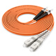 Haile Gigabit Multimode Faser-Jumper OM2 Dual Core ST-SC Pigtail 50/125 Sprungfaser 3 Meter HJ-2ST-SC-MD3