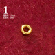 Ji Ge 18K ancient gold old gold small gold ring spacer bead spacer DIY bracelet bracelet necklace jewelry stationery accessories diameter 1.8mm hole about 1mm about 0.018 grams