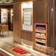 CIGARLOONG 48HC cigar cabinet, constant temperature and humidity, Spanish cedar wood shelf, naked alcoholized activated carbon, ammonia removal, curved, small household silent inverter compressor cigar humidifier, 48HC rosewood grain, cedar wood shelf + curved + constant temperature and humidity cigar cabinet