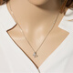 Fiber Bundle (QIANSHU) Valentine's Day Gift pt950 Platinum Pendant Women's Platinum Pendant Necklace Brushed Butterfly Platinum Necklace Brushed Butterfly Model weighs about 1.15-1.25 grams