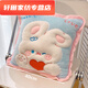 Muran Noel pillow blanket 2-in-1 dual-use small quilt pillow office car pillow nap nap artifact air-conditioning blanket pink and blue rabbit pillow 40 40cm