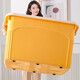 Chenzhi Shangpin Storage Box Moving Clothes Quilt Organizer Large Toy Storage Box Thickened Bedroom Dormitory Office Storage Yellow 80# (46*33*28cm)X4 Pulley
