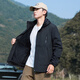 Cotton jacket for men and women, three-in-one windproof outdoor two-piece fleece jacket, men's mountaineering jacket, black 2XL