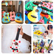 Ukulele diy small guitar handmade homemade assembly material package painted hand painted graffiti wooden 21 inches boxed round + paint + backpack back 21 inches