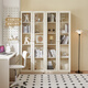 Quanyou Home Living Room Glass Display Decoration Cabinet Simple Dustproof Narrow Bookcase Bookcase Storage Wall Cabinet Standing Cabinet