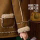 ASK JUNIOR Maillard children's coat girls autumn and winter new arrival medium and large children's hooded fleece jacket belt buttoned coat children's clothing khaki 170