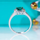 Nilan PT950 platinum emerald ring artificial female moissanite fashion retro temperament inlaid No. 6