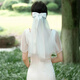 BBS Bridal Veil, Proposal, Proposal, Fluffy Tiara, Necessary Photography Props for Photo Registration, Bow Veil 45cm
