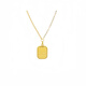 Fat Donglai's same 18K gold sugar cube pendant, new 24K gold chocolate small necklace for women, rich small gold brick necklace