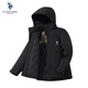 U.S. POLO ASSN. Jacket Men's Hooded Breathable Couple Jacket Thickened Down Cotton Jacket Men's Top Black XL