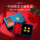 Chinese gold Yibeizi gold earrings women's pure gold earrings women's Christmas gift for girlfriend and wife wedding anniversary Yibeizi pure gold earrings + Valentine's Day gift box-1.15
