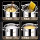316 stainless steel frying pan household small frying pan with filter deepening tempura frying pot small frying pan 1 inch 316 steel deepening frying pan 16cm4L