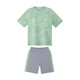 Zuoxi boys summer suit 2025 new children's quick-drying sports basketball uniform short-sleeved T-shirt two-piece set green 150
