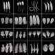 Haofanjie Feather White Decoration Props Ornaments Children's Handmade DIY Material Colorful Feather Pointed Down Imitation Goose Feather Pointed Down Down Approximately 8-15cm Long 50 Pieces