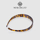 Cercoo Acetate Glasses Headband Women's High-end Versatile French Hairpin Birthday Gift for Women Tortoiseshell Color 1