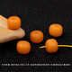 Fat Donglai same style beeswax single bead bucket bead natural beeswax Russian material old type bead bracelet bracelet orange red skin old wax single bead old beeswax old type bead diameter about 11-12