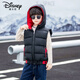 Disney boys down cotton vest outer wear 5 vest 6 autumn and winter 7 child boy vest thickened jacket 8 years old style black (21 color hooded vest) 140 size (recommended height is about 130)