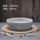 JPHZNB stone large dog bowl dog food bowl anti-knock over cat rice bowl large dog food bowl large dog pet stone bowl cat bowl sesame white enlarged and deepened stone bowl diameter 24 cm