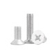 Creaby aluminum alloy cross countersunk head screws aluminum flat head bolts machine thread machine screws M4x12 50 pcs