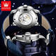 Oleis levs Schweizer zertifizierte Brand Watch Herren Mechanical Watch Luminous Waterfof Star-Serie Herren Uhren High-End-Herren-Uhr Olevs-9923-Natural Starry Sky Blue Surface