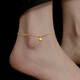 Zhimo (ZHIMO) gold 18K anklet new love-shaped gold anklet summer accessories AU750 birthday gift for girlfriend