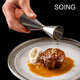 SOING brand gold ring stainless steel wine measure ounce cup cocktail bar with scale cocktail measuring cup SOING measuring cup silver 3045ml