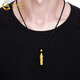 CHINA GOLD Pure Gold Shenlong Column Pendant Men's Gold Zodiac Dragon Necklace Valentine's Day Birthday Gift for Lover Shenlong Column + Fortune Beads Black Rope About 0.42g