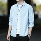 Jeanswest shirt men's long-sleeved shirt spring and autumn work clothes shirt tops young and middle-aged lapel versatile loose casual jacket A645-1916 black 3XL (155Jin[Jin equals 0.5kg]-175Jin[Jin equals 0.5kg])