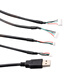 DZYJUSB male touch screen terminal data cable xh2.54/ph2.0/mx1.25/sh1.0 motherboard usb connection cable black USB male to MX1.25 4-core 1.5m