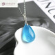 Taijufu natural aquamarine pendant for women, high quality blue crystal pendant for girlfriend birthday gift with rope 1